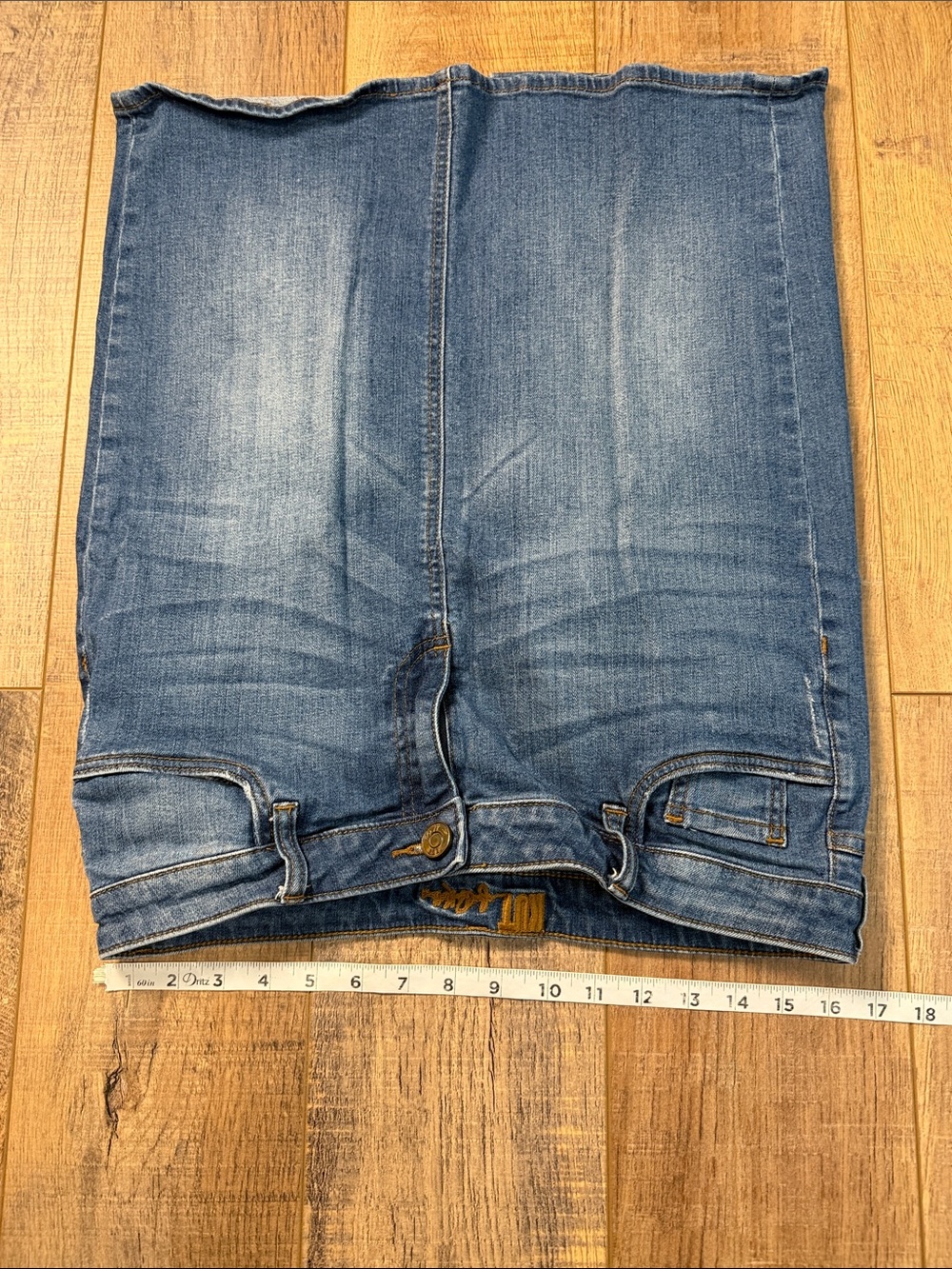 KUT from the Kloth Denim Jean Skirt Women’s lStretch Pencil Midi Size 10 - Picture 9 of 10
